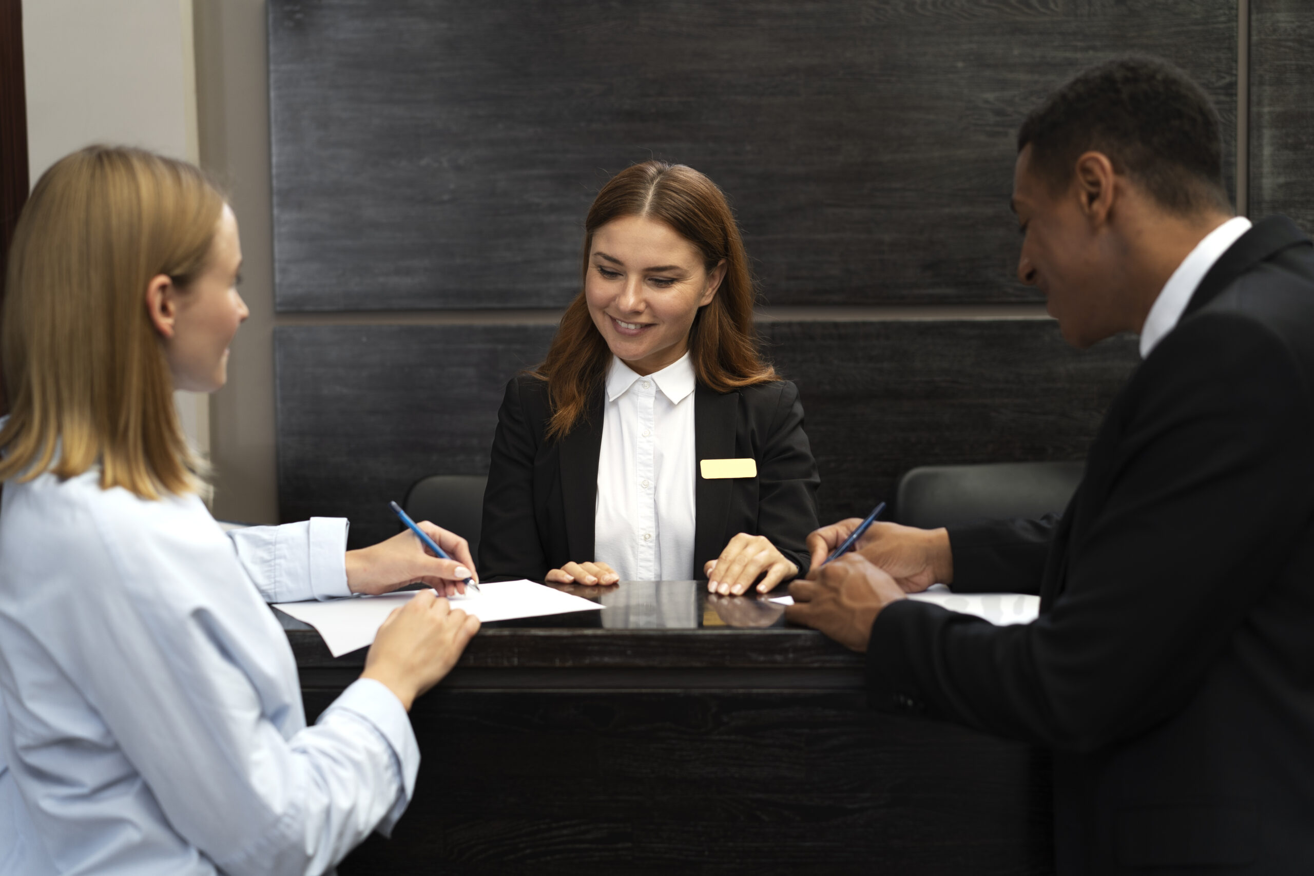 Hotel executive recruiters interviewing candidates